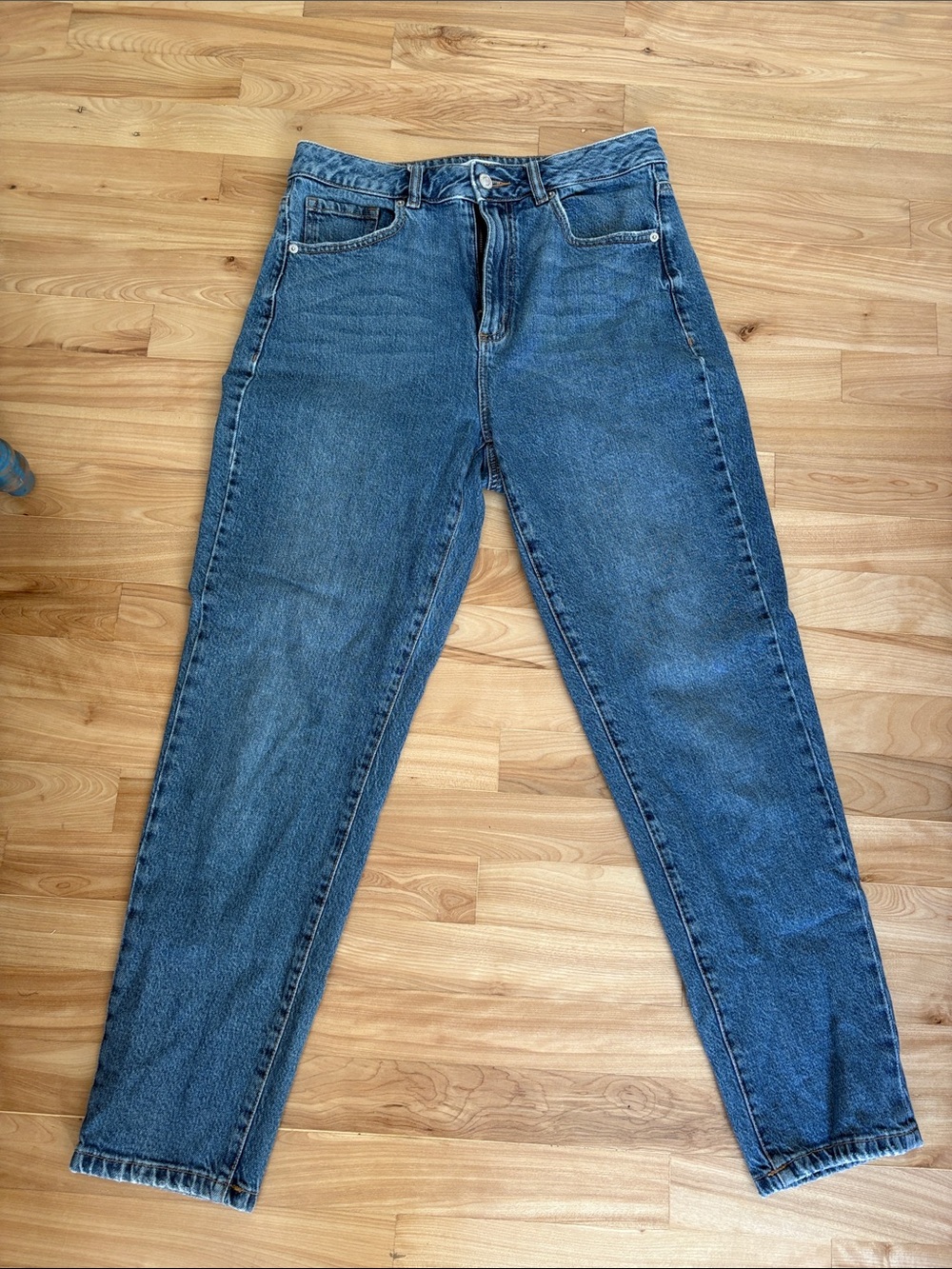 Dynamite Women's mom Jeans in Classic Blue Denim